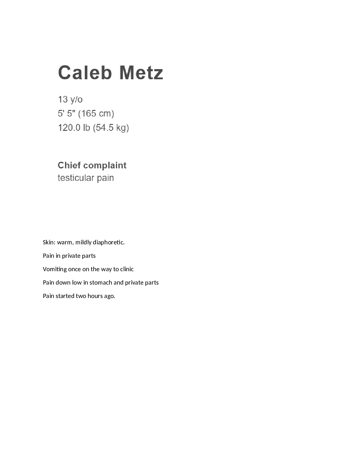 Preview of Exam (elaborations) Caleb Metz Ihuman case study solved